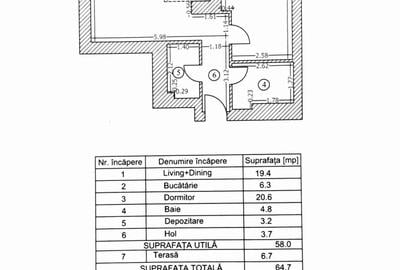 Apartament cu 2 camere semidecomandat în Băneasa - 19