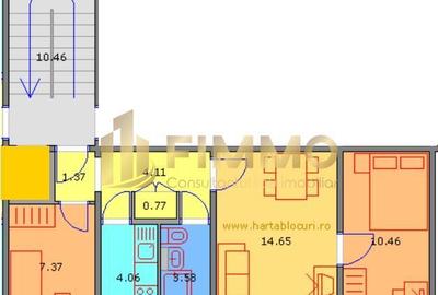 Apartament cu 3 camere nedecomandat, mobilat în George Enescu - 9