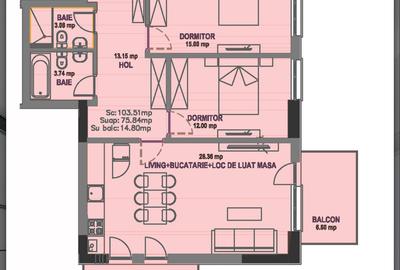 Apartament cu 3 camere semidecomandat în Bucureștii Noi - 2