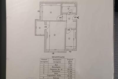 Apartament cu 2 camere în Militari