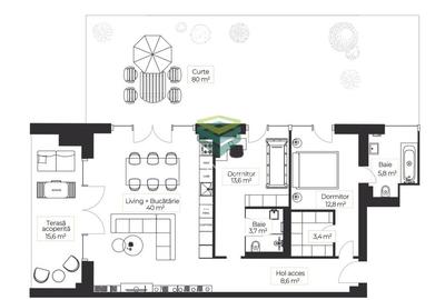 Apartament Loft de 3 Camere | Arhitectura Moderna | Spatios | - 8