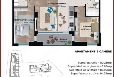 Apartament cu 3 camere decomandat în Parcul Carol - 10