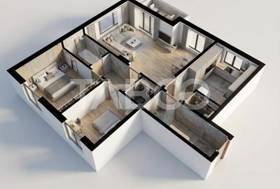 Apartament cu 3 camere decomandat, mobilat în Central