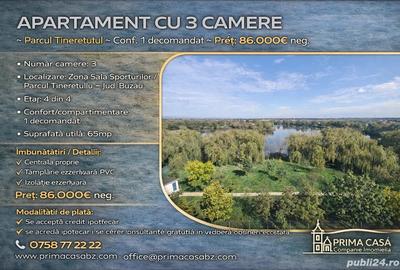 Apartament cu 3 camere decomandat în Broșteni