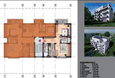 Vanzare apartament 2 camere,  Nicolae Grigorescu, bloc 2025 in constructie,  eta - 15