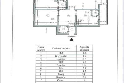 Apartament cu 3 camere decomandat în Albești