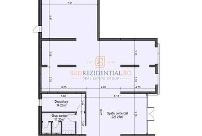 Spatiu comercial 223 mp, vitrina 13 ml, acces dublu, Bd. Metalurgiei - 12