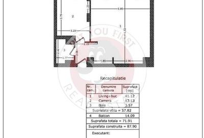 Apartament cu 2 camere decomandat în Bucureștii Noi