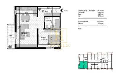 Apartament cu 2 camere în Bucium - 1