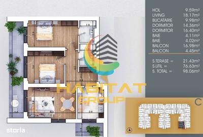 Apartament cu 3 camere decomandat în Titan - 8