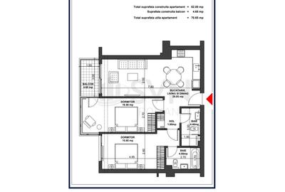 Apartament cu 3 camere semidecomandat în Aviației - 2