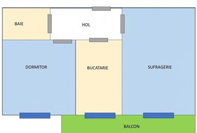 Apartament cu 2 camere decomandat, mobilat în Doamna Ghica - 10