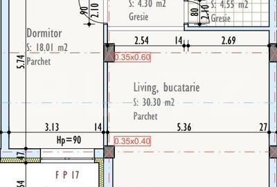 Apartament 2 camere, 57,21 mp, semifinisat, TVA inclus, zona Marasti - 6