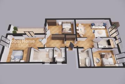Apartament cu 4 camere decomandat în Băneasa - 2