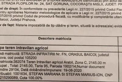 Teren de 4079 mp, în Goruna - 1