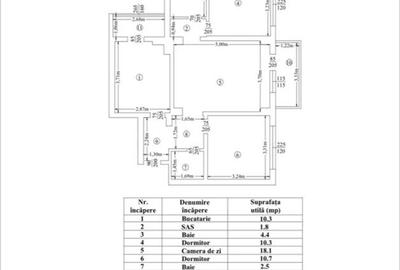 Apartament cu 3 camere semidecomandat, mobilat în Aeroport - 7