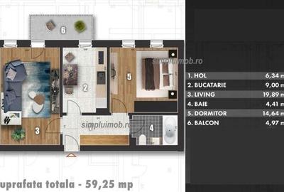Apartament cu 2 camere decomandat în Metalurgiei - 3