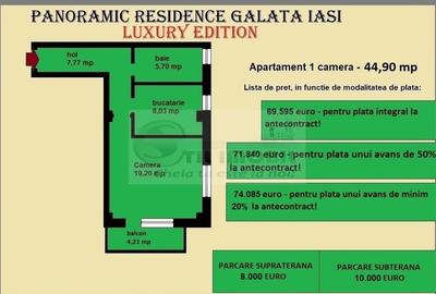 Apartament decomandat de vanzare in Iasi, Galata, 44,90 mp, bloc nou - 2