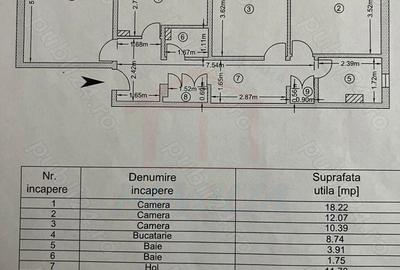 Apartament cu 3 camere decomandat în Țiglina 3 - 3
