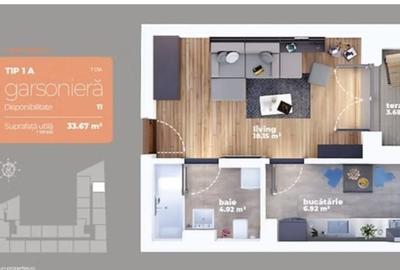 Garsonieră decomandată în 1 Decembrie 1918 - 2