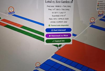Lot de 316 mp în Berceni, EG 18 –59 €/mp + TVA, cu rate până în 2026