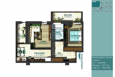 Promoție apartament 2 camere decomandat - 3