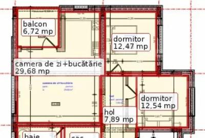Apartament cu 3 camere semidecomandat în Central - 1