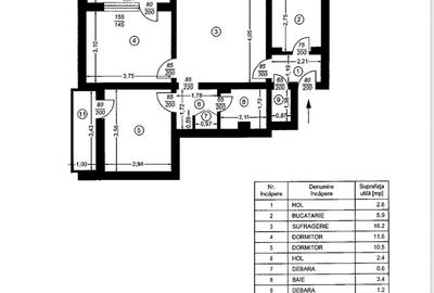 Vand apartament 3 camere, 61 mp, Ploiesti, zona Cina Nord Andrei Muresanu - 7