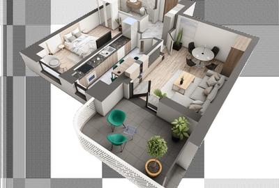 APARTAMENT CU 2 CAMERE, DECOMANDAT, ETAJ INTERMEDIAR, BLOC NOU CARTIER GALATA - 3