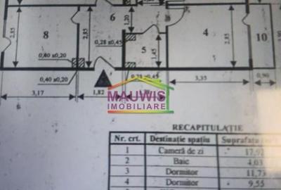 Apartament cu 3 camere decomandat în Central