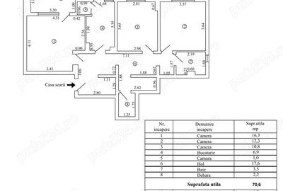 Apartament cu 3 camere decomandat în Micro 13 - 1