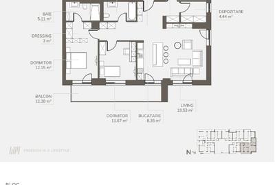 Dezvoltator, Apartament trei camere plus , Welmont/Rokman Dezvoltator, Apartament trei camere plus , Welmont/Rokman - 6