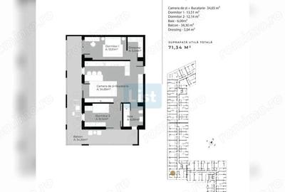 Apartament cu 3 camere semidecomandat în Sopor - 2