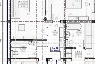 Apartament cu 2 camere, decomandat, etaj intermediar, zona Cl. Urseni - 9