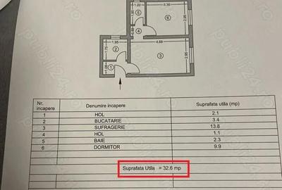 Apartament cu 2 camere nedecomandat, mobilat în 23 August - 2