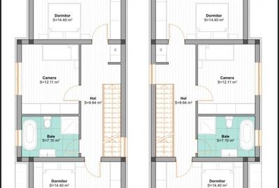 Duplex cu 4 camere cu Teren 330 Mp în Moșnița Nouă - 11