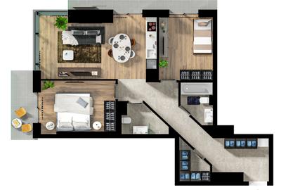 Apartament 74 mp de vanzare. - 2