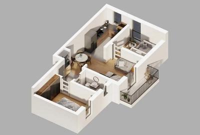 Apartament cu 3 camere decomandat în Central - 1