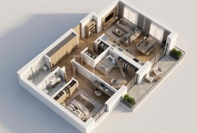 Apartament cu 3 camere decomandat în Ferdinand