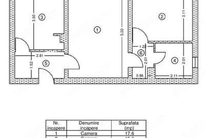 Apartament cu 2 camere semidecomandat în Lujerului