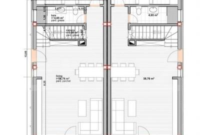 Duplex 4 camere, 120mp utili si 250mp teren, in Dezmir - 1