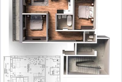 Apartament cu 3 camere în Sud