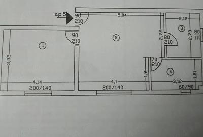 Apartament cu 2 camere decomandat în Central - 1