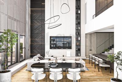 Penthouse cu 4 camere semidecomandat, mobilat în Floreasca - 1