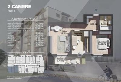 Apartament cu 2 camere decomandat în Berceni