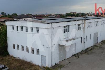 Hala productie, semicentral, gaz, curent, canalizare, panouri fotovoltaice