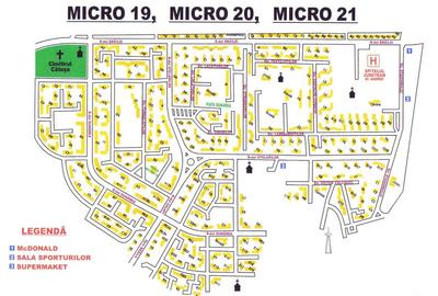 Apartament cu 2 camere semidecomandat în Micro 19