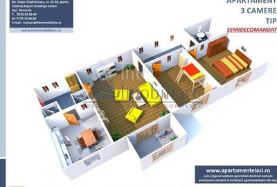 Apartament cu 3 camere în Alexandru cel Bun