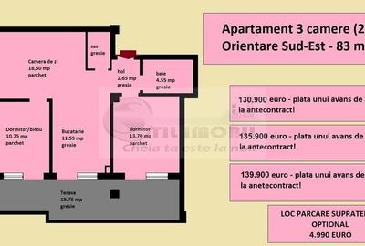Apartament 3 camere nou de vanzare in Iasi Valea Lupului, bloc 2025 - 2
