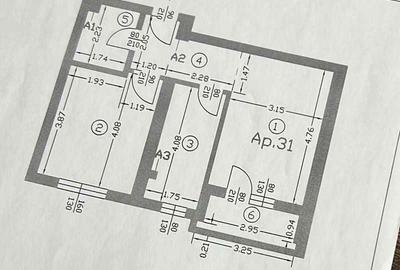 Apartament cu 2 camere decomandat în Roșu - 6